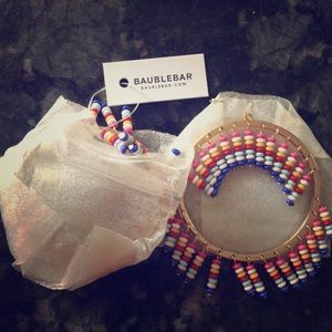 BaubleBar Mazarine hoop earrings rainbow